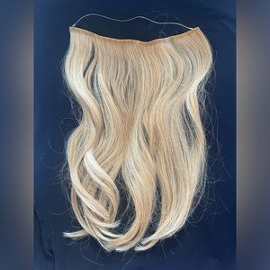 Blonde halo hair extension . 15 inches